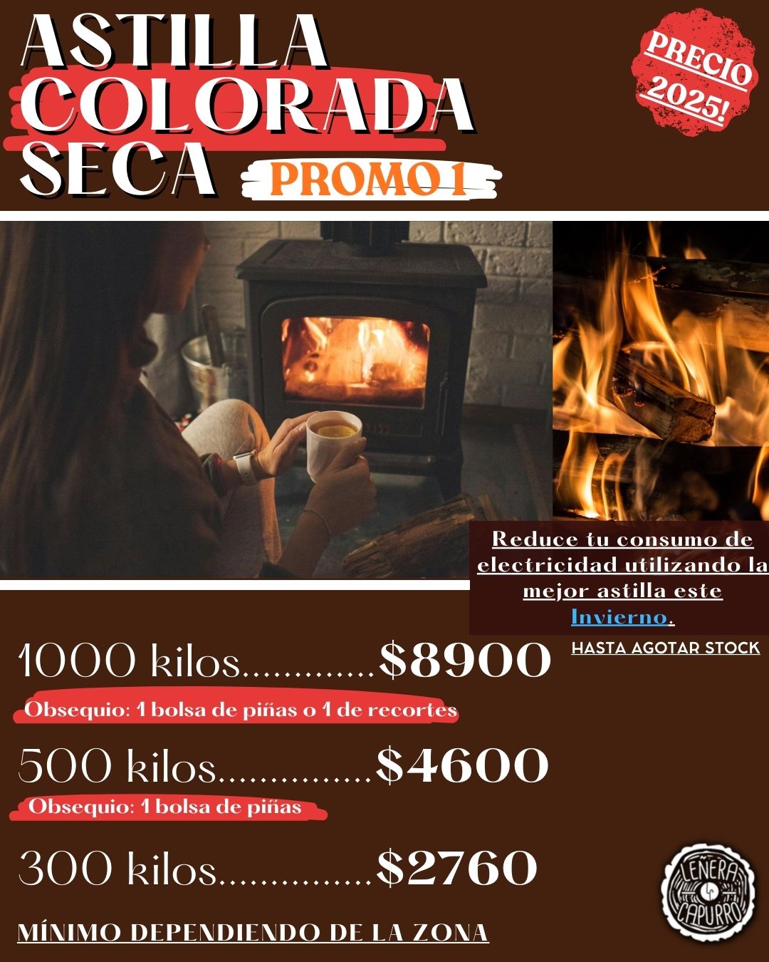 PROMO 1 ASTILLA COLORADA SECA PROMO 1 ASTILLA COLORADA SECA